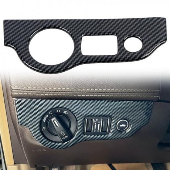 For Chrysler 300C 2011- Carbon Fiber Interior Head Light Switch Cover Trim