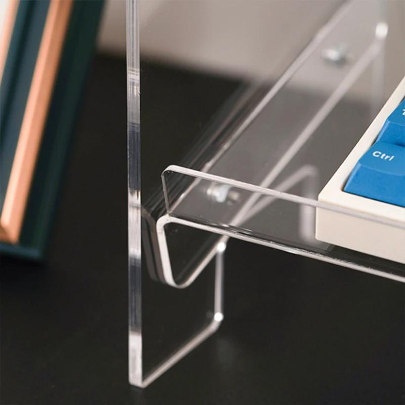 Transparent Acrylic Keyboard Display Stand Keyboard Mouse Desktop Organizer Acrylic layer Rack keyboard tray Desktop Organizer