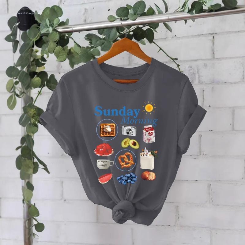 New Women's Round-neck Loose Short-sleeved Casual Pure Cotton T-shirt