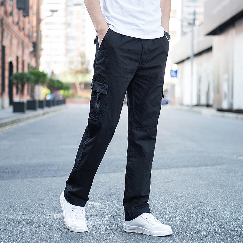 Men's Plus Size Straight Leg Loose Overalls - Wear-Resistant, Casual, Outdoor Sports Pants