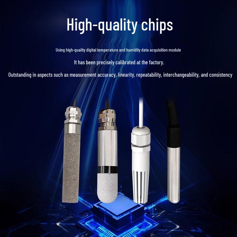 RS485 Temperature and Humidity Sensor: Real-time Monitoring, High-Temperature, Dustproof Probe Transmitter