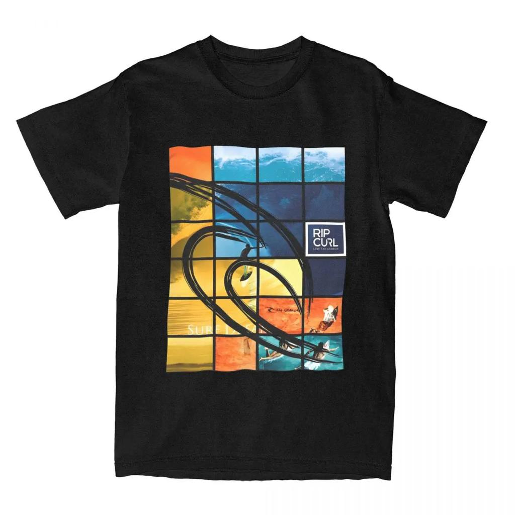 Verkoop Rip Live The Search Beauty Krul Logo Heren T-shirt Zomer Verbazingwekkende Kwaliteit Katoenen Top Tee Man Groot Koppel Bedrukt T-shirt