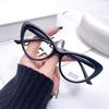 New Women Flat Mirror Glasses Frame Cat Eye Fashion Personalized Computer Spectacle Eyeglasses Frame Anti Blue Light Eyewear