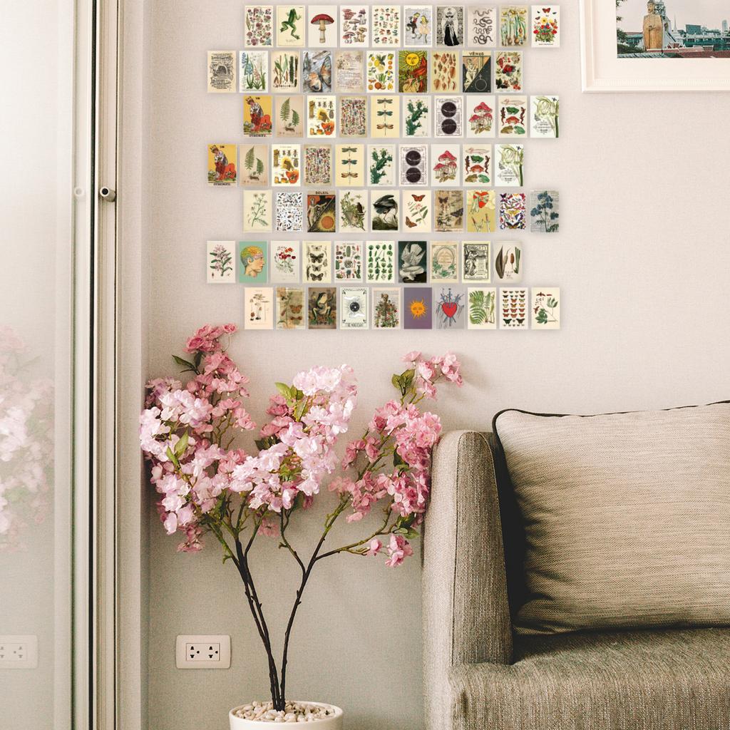 Buy Vintage Aesthetic Wall Collage Kit 50 Mini Botanical Cottagecore