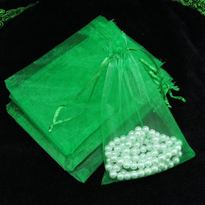 10pcs (9 Size) Gift Bag Jewelry Packaging Organza Bag Pouche Jewelry Packing Bag Birthday Party Decor Wedding Christmas Supplies