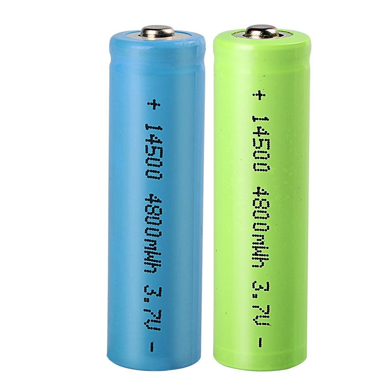 14500 3.7V Rechargeable Lithium Battery Set for Flashlights, Toys, Microphones, Mice, and Remotes