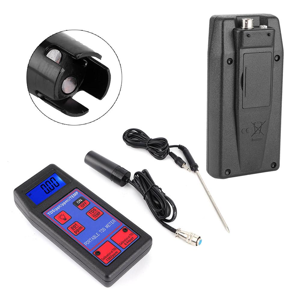 Portable 2?in?1 Salinity Temperature Meter Detector for Laboratory Swimming Pool Hydroponics