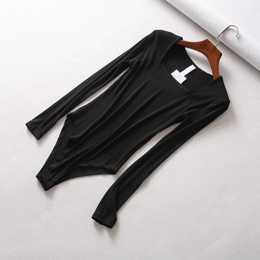 

Женский боди с квадратным вырезом и длинным рукавом для танцев/йоги, Осень/Зима 2018 Small чёрный