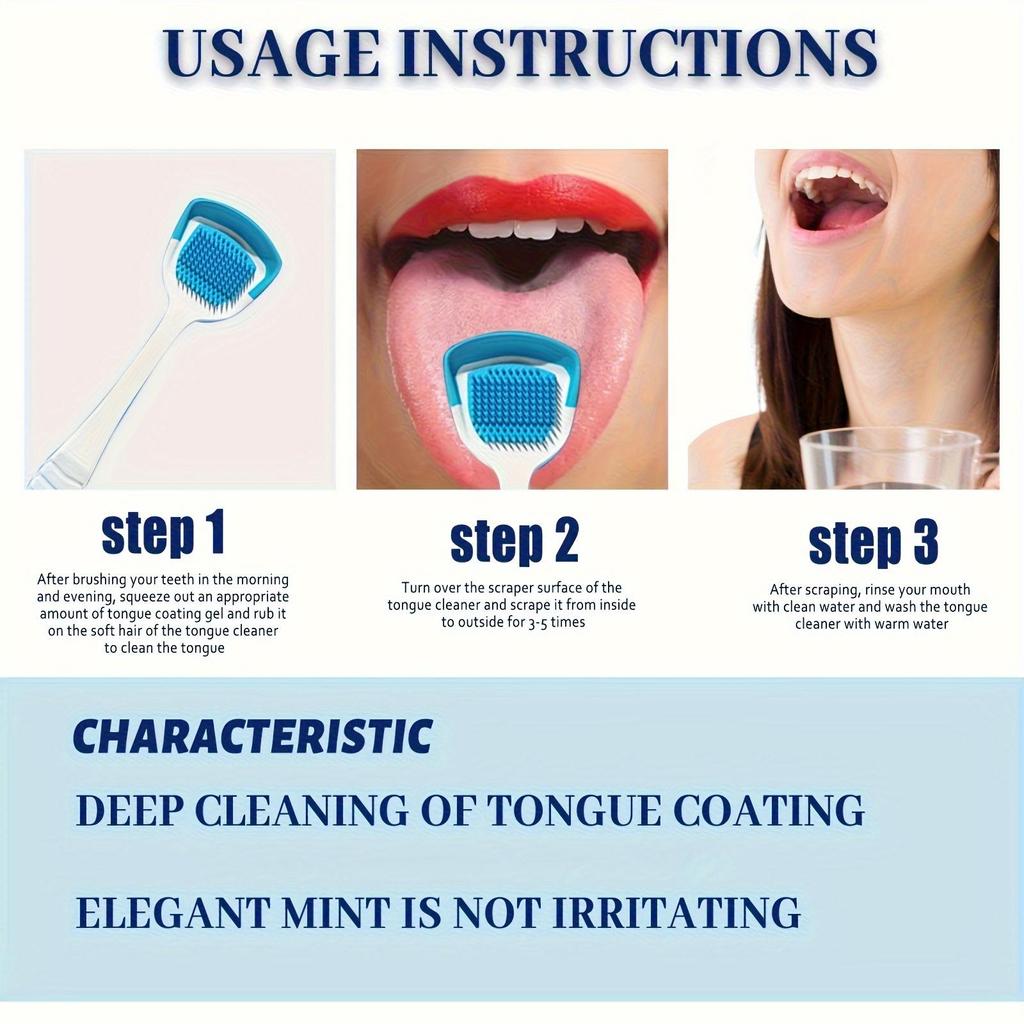 Tongue Cleansing Gel With Brush, 50g