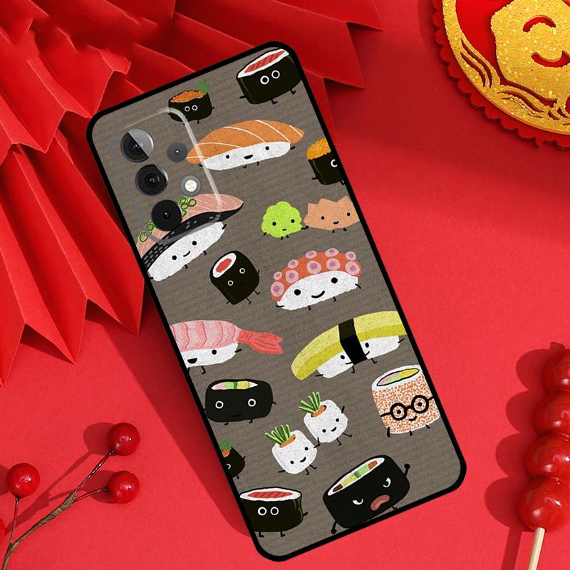Sushi Food Case For Samsung Galaxy M15 M55 M31 M13 M11 M12 M14 M06 M16 M36 M56 M53 M32 M52 M35 M34 M54