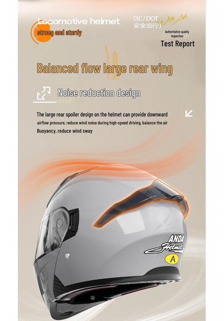 3C Certified All-Season Flip-Up Motorcycle Helmet for Men & Women