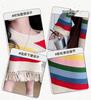 Rainbow Striped Tassel Knit Sweater for Girls - Spring & Autumn Mid-Length Pullover