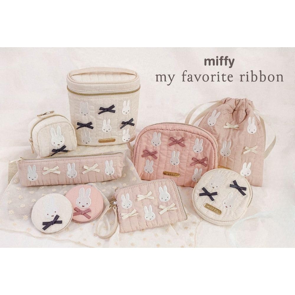 Marimo Craft Miffy My Favorite Ribbon Slim Pen W200 x H50 x D35mm Pouch, Pink, Approx. (DBM-2816)