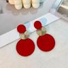 Elegantes Pendientes Largos Trío Diseño de Círculo Elige El Color Que Prefieras Combina Atuendos Diarios Accesorios de Fiesta Cosas de Moda Tendencia