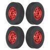 4Pcs RC Wheel Remote Control Tires Rubber Aluminum Alloy Accessories for WPL D12 Car