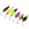 43Pcs Metal Spoon Fishing Baits Sequined Fishing Spoon Lure for Bass Trout Single Hook Wobbler Casting Spinner Baits