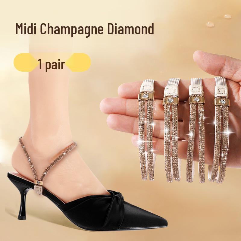 New Lace-Up High-Heeled Sandals with Adjustable Heel Straps for Anti-Slip Comfort, No Installation, Lightweight Luxury.