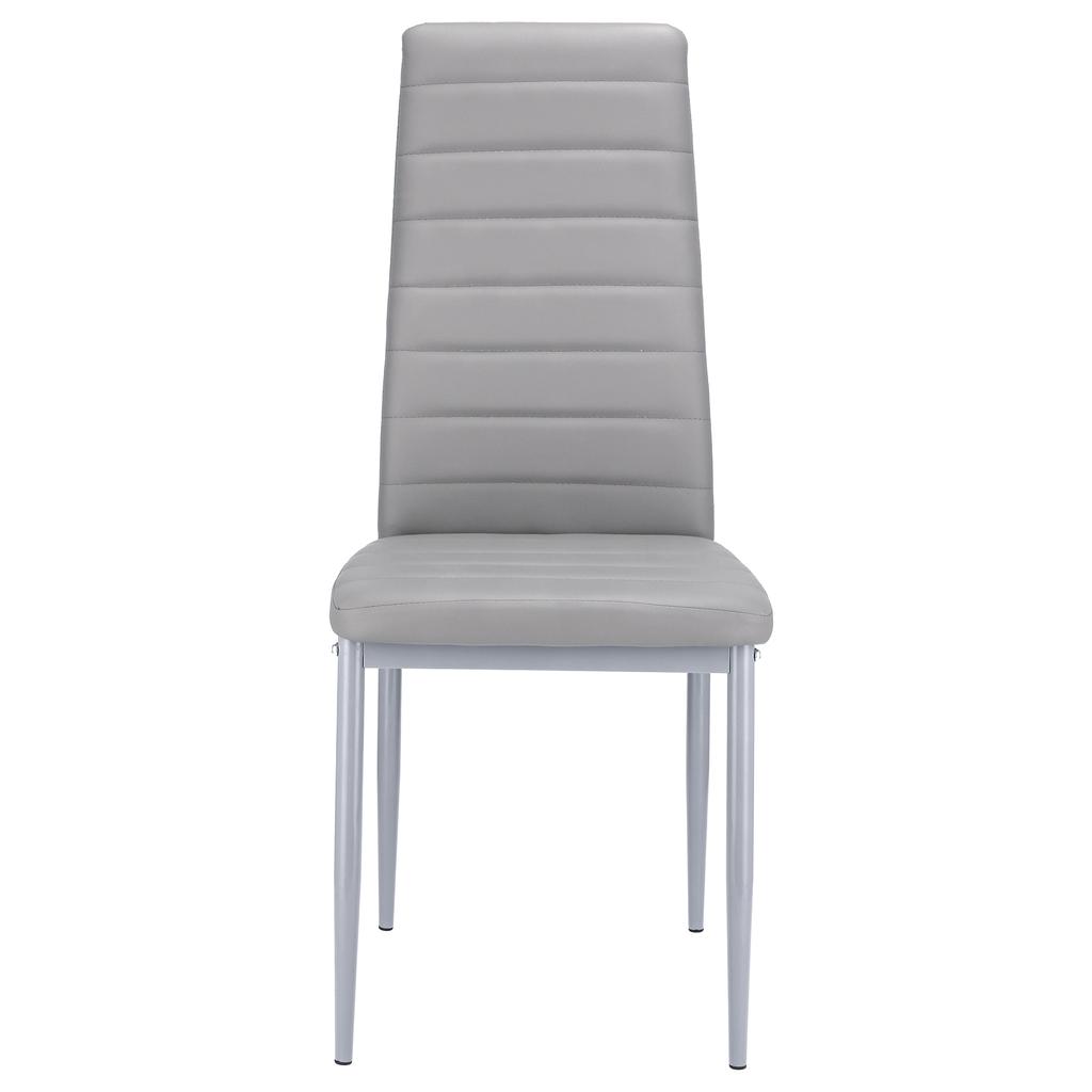6 X VERUM Chair, Gray Eco-leather