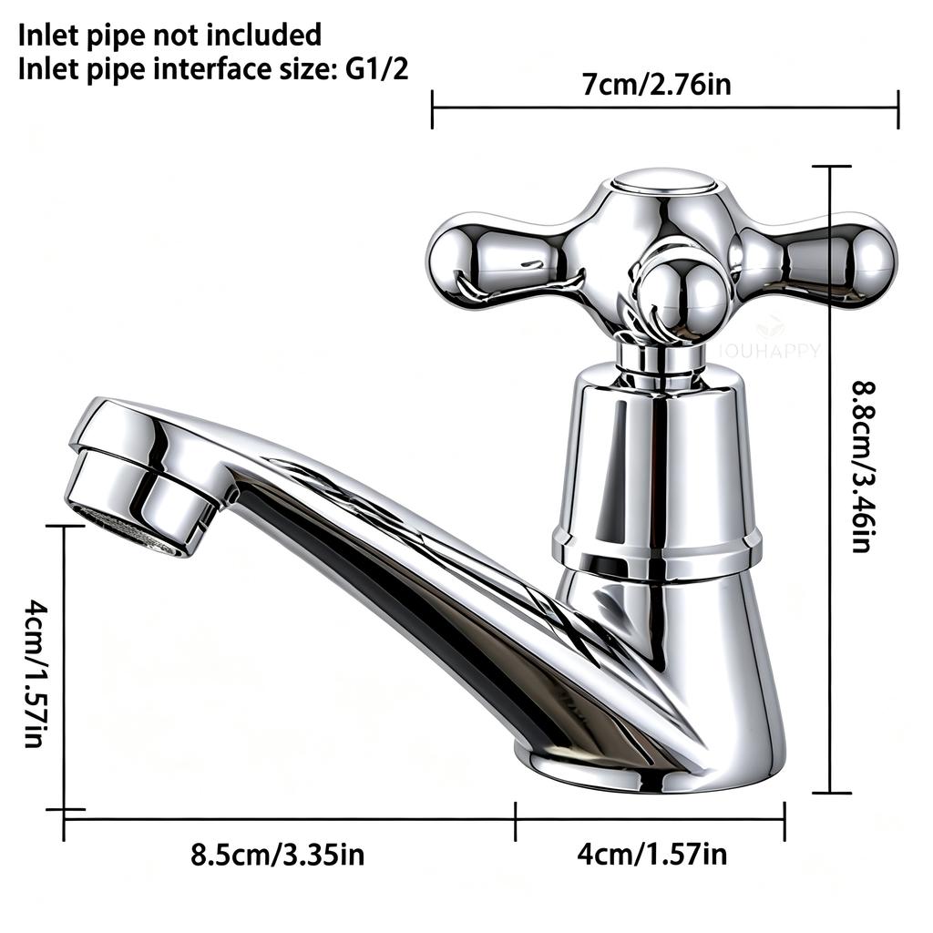 1 PC Single Hole Basin Faucet, Single Cold Hand Washing Faucet, Hotel Bathroom Garden Faucet, Fashionable and Creative Faucet