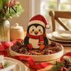 Wooden Simulation Soap Shapes Christmas Table Decorations, Santa Claus Snowman Reindeer Desktop Ornaments, Party Toppers Distressed Tiered Tray Decor