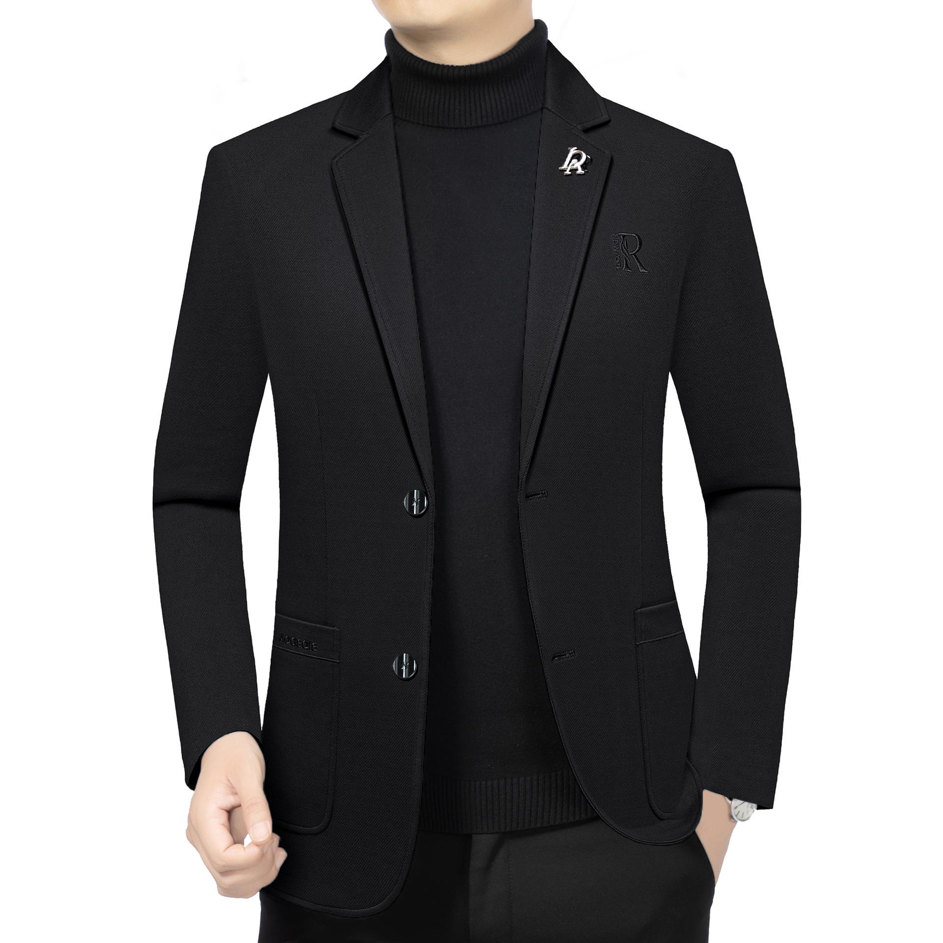 

Мужской однотонный повседневный блейзер - Модный тренд весны 2025 года, пиджак L - 175cm (120-140jin)