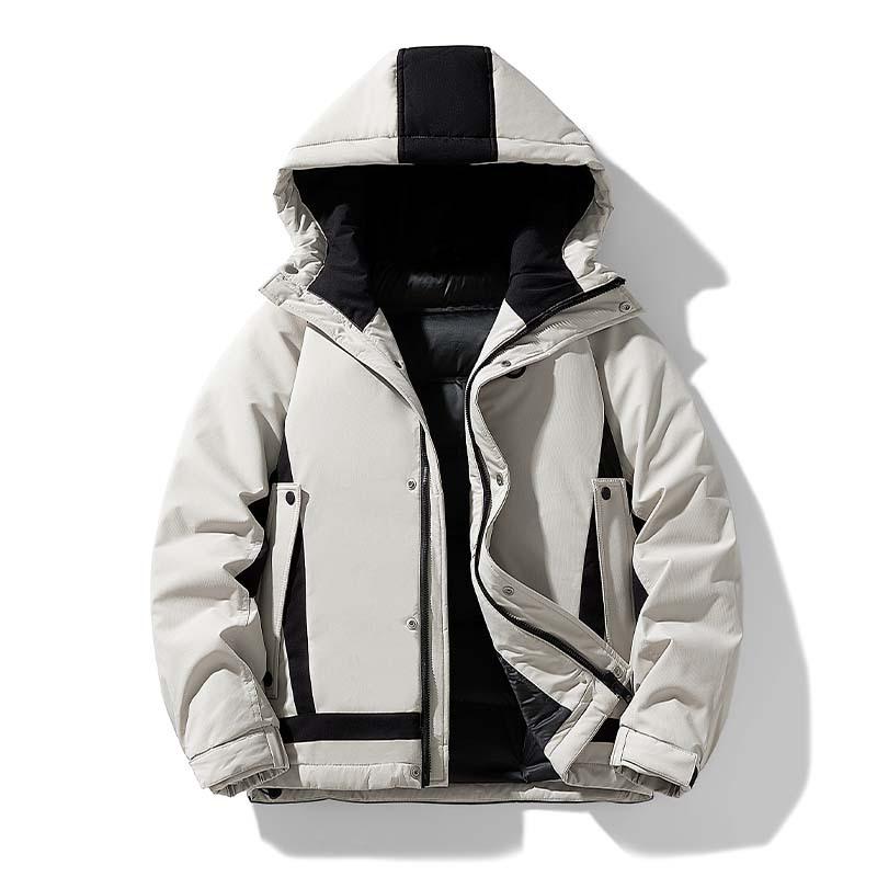 Men's 2025 Warm Hooded Down Jacket - Loose Fit Winter Top