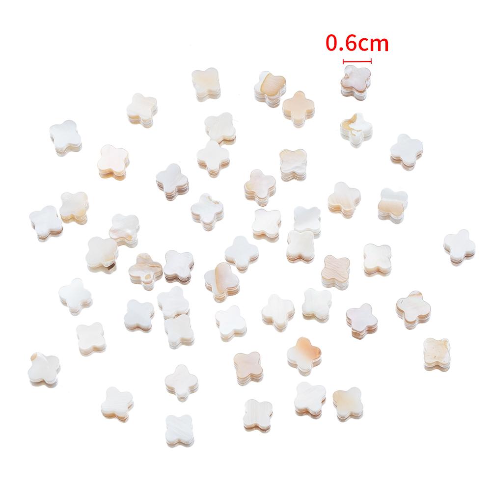 30-60pcs Natural Freshwater Shell Beads White Heart Star Moon Flower Shape Horseshoe Snail Beads For DIY Jewelry Making Beads