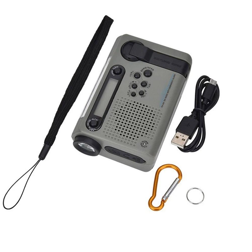 

AM FM SW Radio Solar Hand Crank Weather Radio 2000mAh Alarm Phone Charger Portable Audio & Video зелений