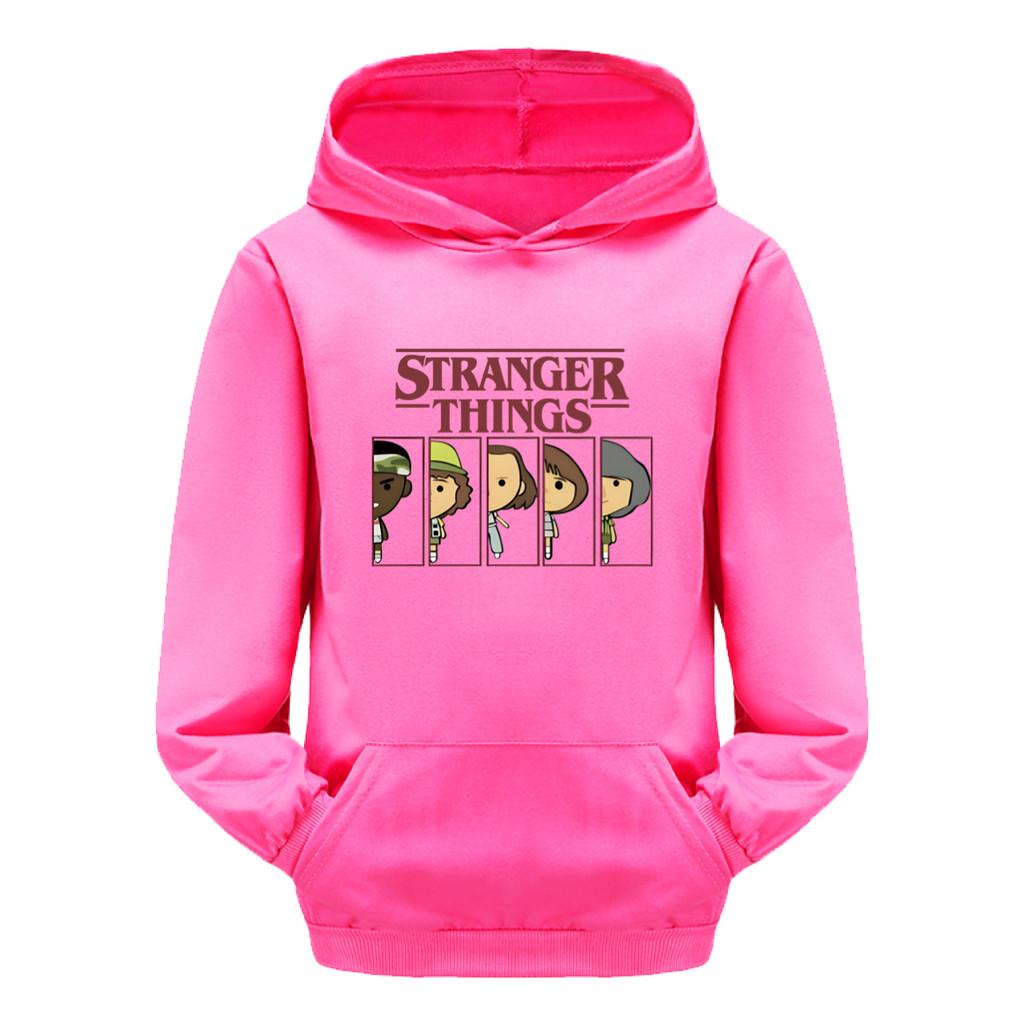 5248 Kids Boys Girls Stranger Printed Casual Long Sleeves Hoodies Top
