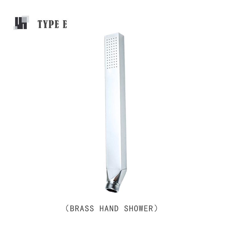 Brass Handheld Shower Head Replacement Showerhead for Bathroom Showering System Contemporary Square Round Oval Polished Chrome