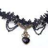Necklace Colorfast Lace Edge Alloy Black Lace Chain Necklaces for Wedding