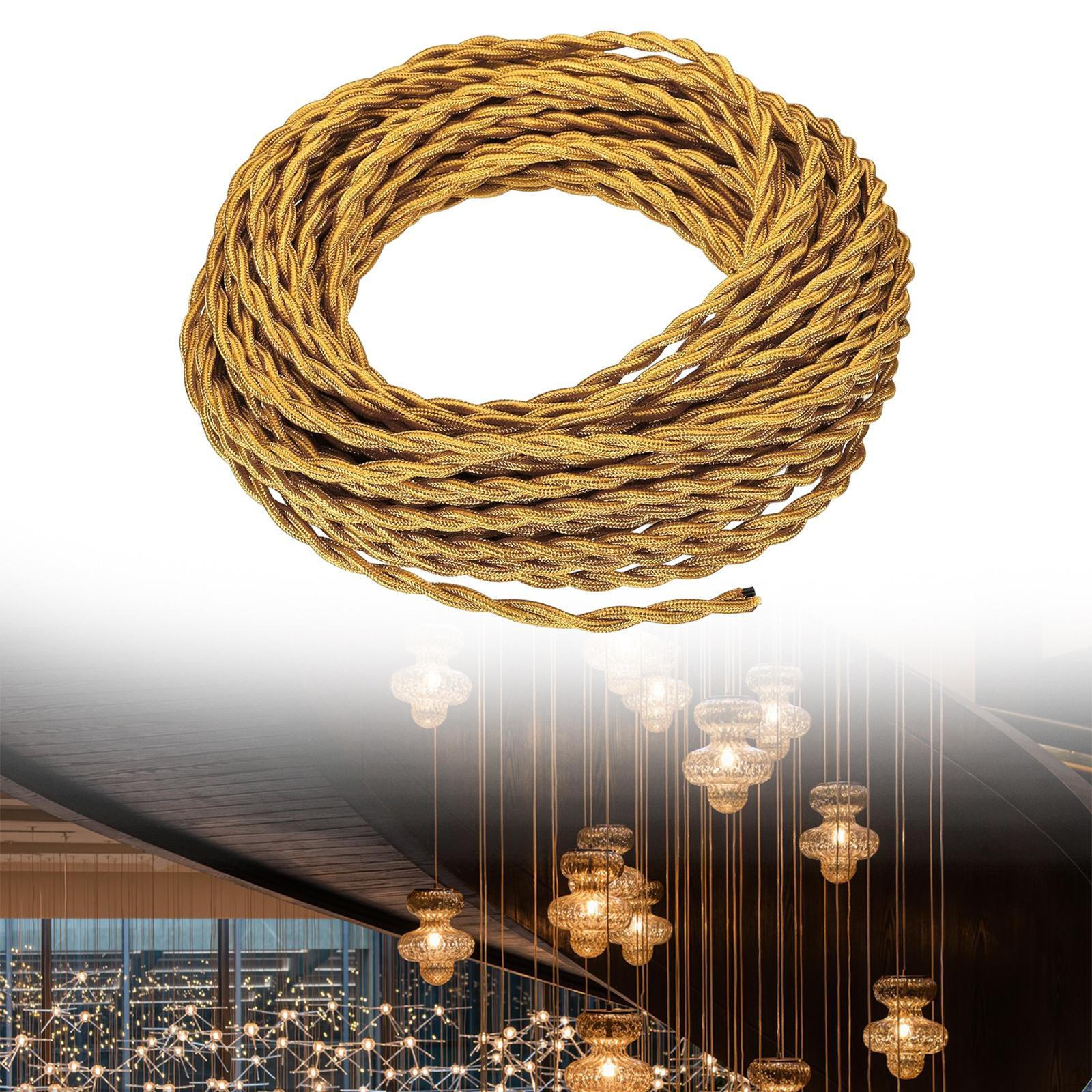 

5M кабель для подвесного светильника, шнур освещения для дома золотой