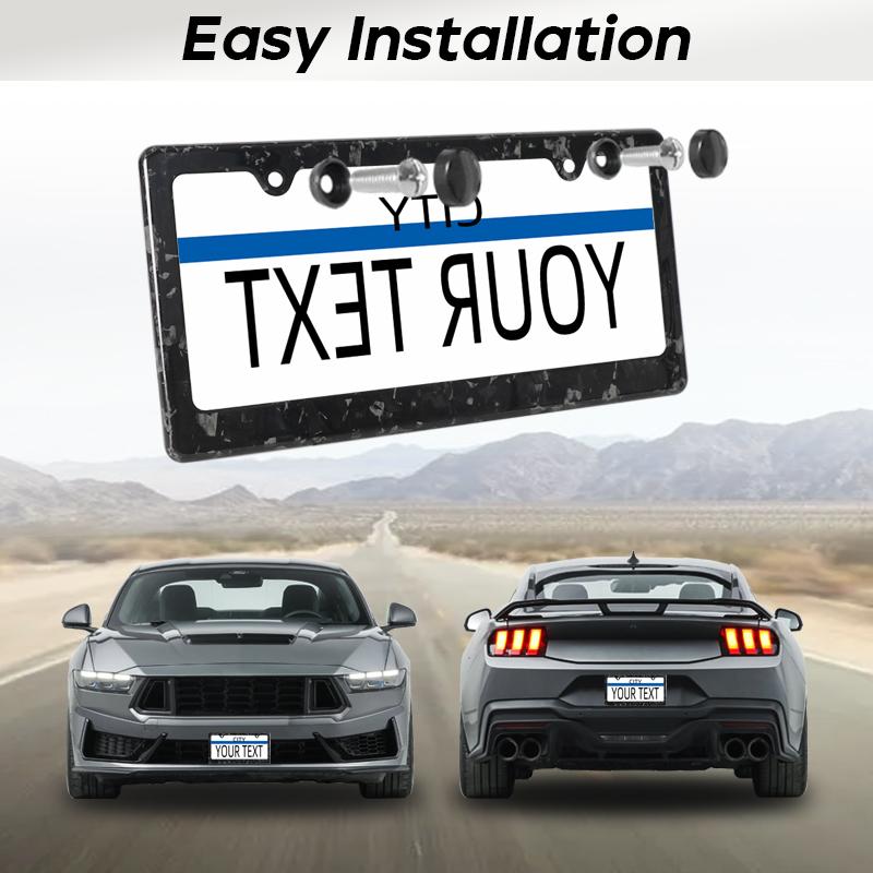 Universal US Standard Size Carbon Fiber Car License Plate Frame Cover Holder 16*32CM License Plate Frame Protection Parts License Plate Covers Frames