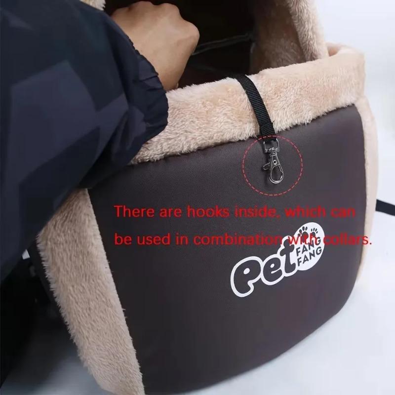 Tragbare Haustier-Brusttasche Front-Schulter-Rucksack für Katzen und Hunde Große Kapazität Weiche Atmungsaktive Trage für Outdoor-Reisen Freihändig