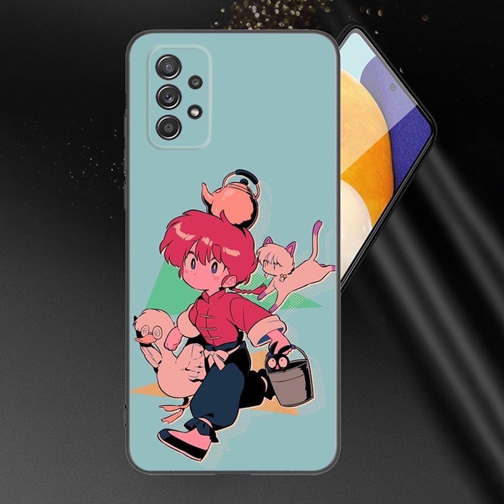 Anime R-RANMA 1 2 Phone Case For Samsung Galaxy A13,A21s,A22,A31,A32,A52,A53,A71,A80,A91 Soft Black Phone Cover