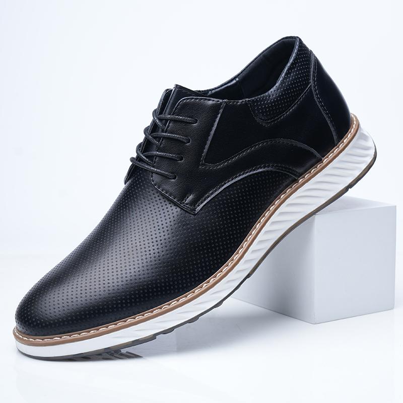 

Мужская кожаная обувь Дерби Лоферы Туфли для платья Повседневная обувь 39 чёрный