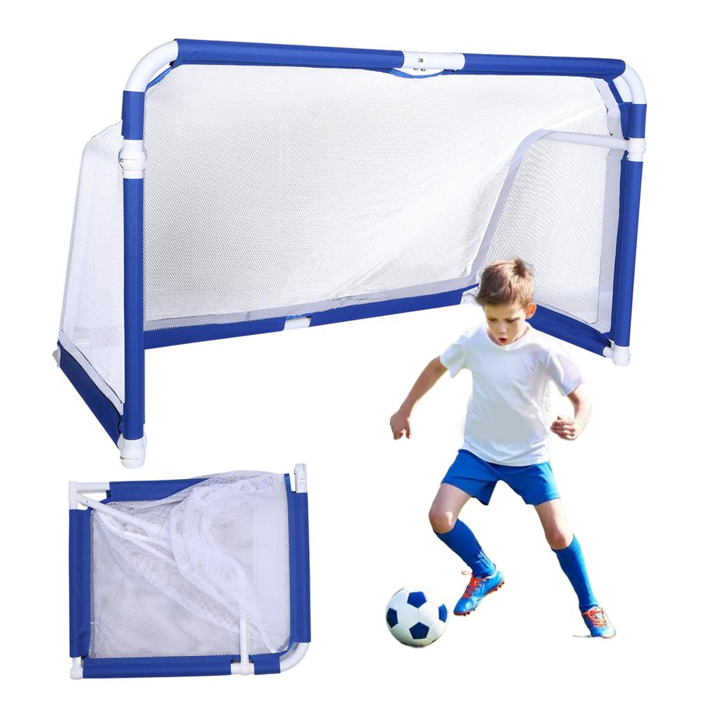5x3 FT Aluminum Soccer Goal Portable Football Goal Quick Set Up Foldable Indoor/Outdoor Soccer Net for Backyard Kids and Adults