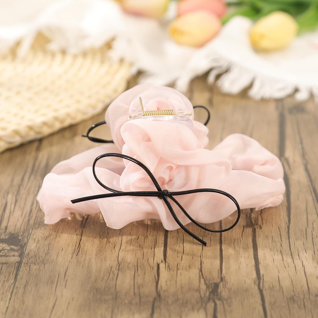 AWATYR Große Netzschleife Haarnadel Temperament Elegant Damen Haarspangen Prinzessinnenmode Greifspange Weibliches Haaraccessoire