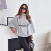 New, winter fashion solid color waist strap woolen cloak jacket women's clothing