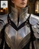 AEZLIN Women's Medieval Knight Costume Steel & Leather Gothic Warrior LARP Cosplay Outfit