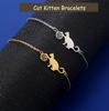 Cazador Cat Playing Ball of Yarn Bracelets for Women Stainless Steel Animal Cute Kitten Charm Bracelet Jewelry Wedding Gift 2026
