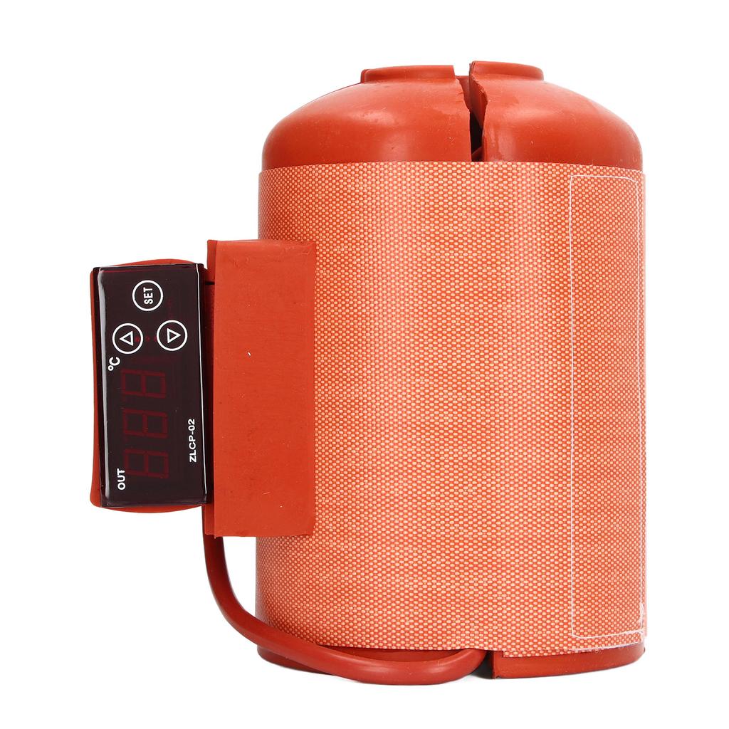Isolierter Eimerheizer Silikon Konstante Temperatur Digitalanzeige 3 Schichten Gastankheizer 300W UK Stecker 220V