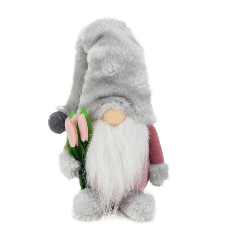 Mother Day Gnome Ornament Plush Swedish Doll with Flower Dwarfs Home Bedroom Bedroom Decorations Mother Day Gift