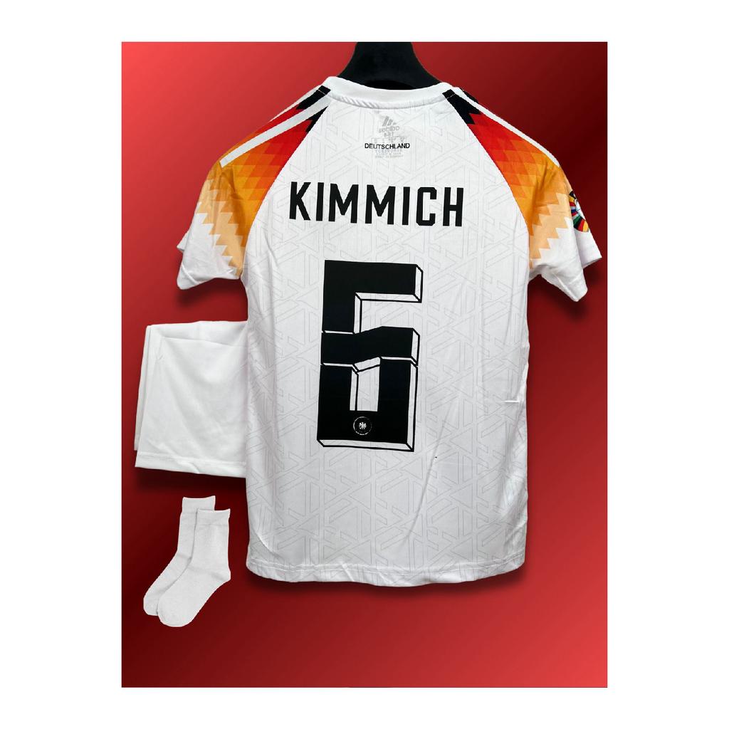 Germany Euro 2024 Kmmch White Kids Football Jersey (jersey-shorts-socks-bracelet) Set Of 4