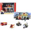 Toy - Simba . Dickie . Group - Ensemble Fire-police Rescue Team - Set of 4 Vehicles - Red - 1:64