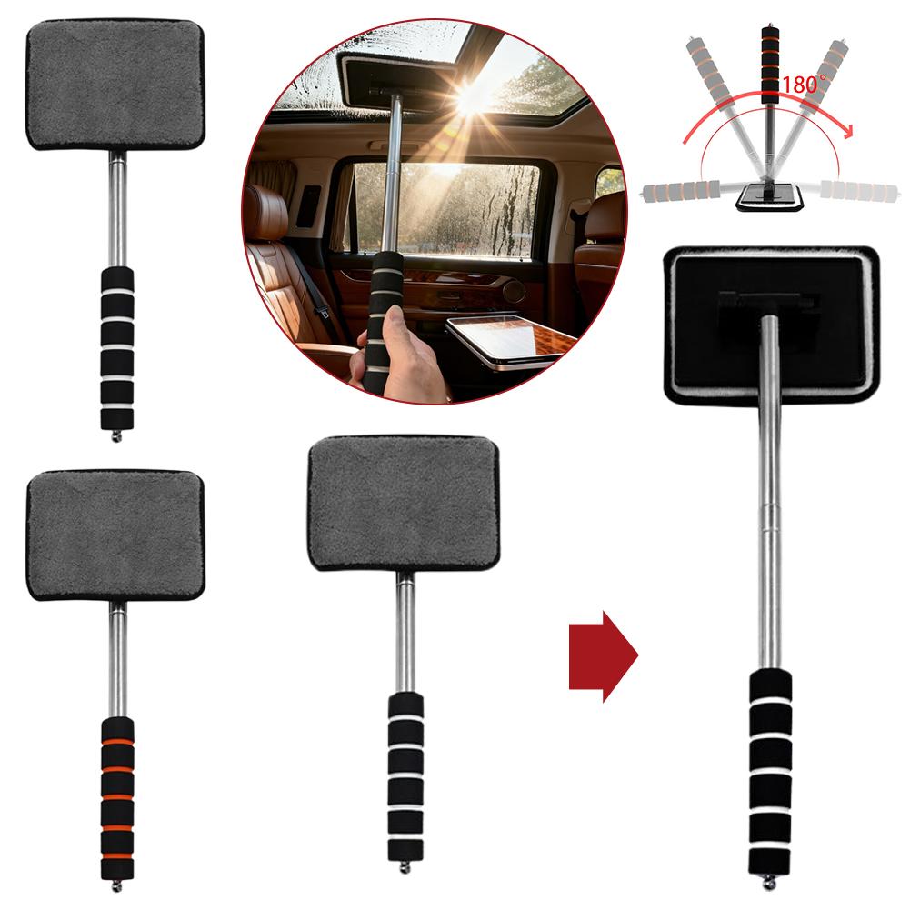 Automobile Windshield Water Scraping Telescopic Automobile Glass Wiper Auto Cleaning Tools Window Cleaning Brush Cleaning Cloth