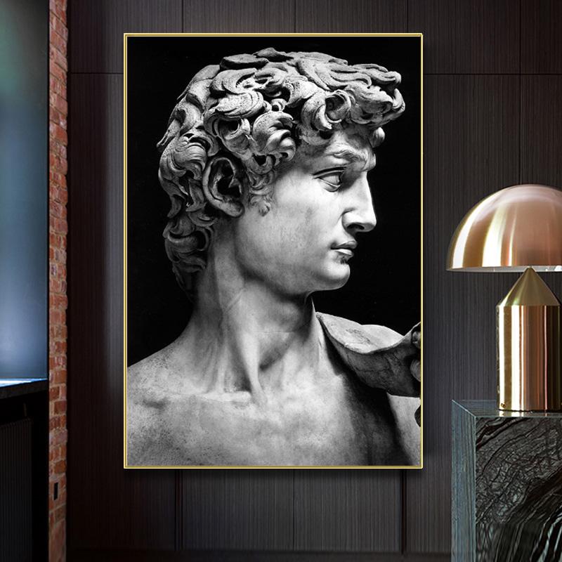 Moderne Abstrakte David Skulptur Leinwand Malerei Poster und Drucke Wand Kunst Bilder für Wohnzimmer Dekoration Drop Shipping