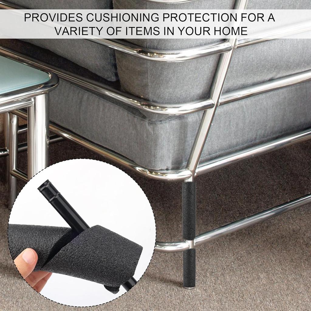 4pcs Bed Frame Leg Covers, Outer Diameter 1.97 Inch Toe Protectors for Furniture Bendable Bed Leg Protectors Bed Feet Guards, Keeping Your Toes from