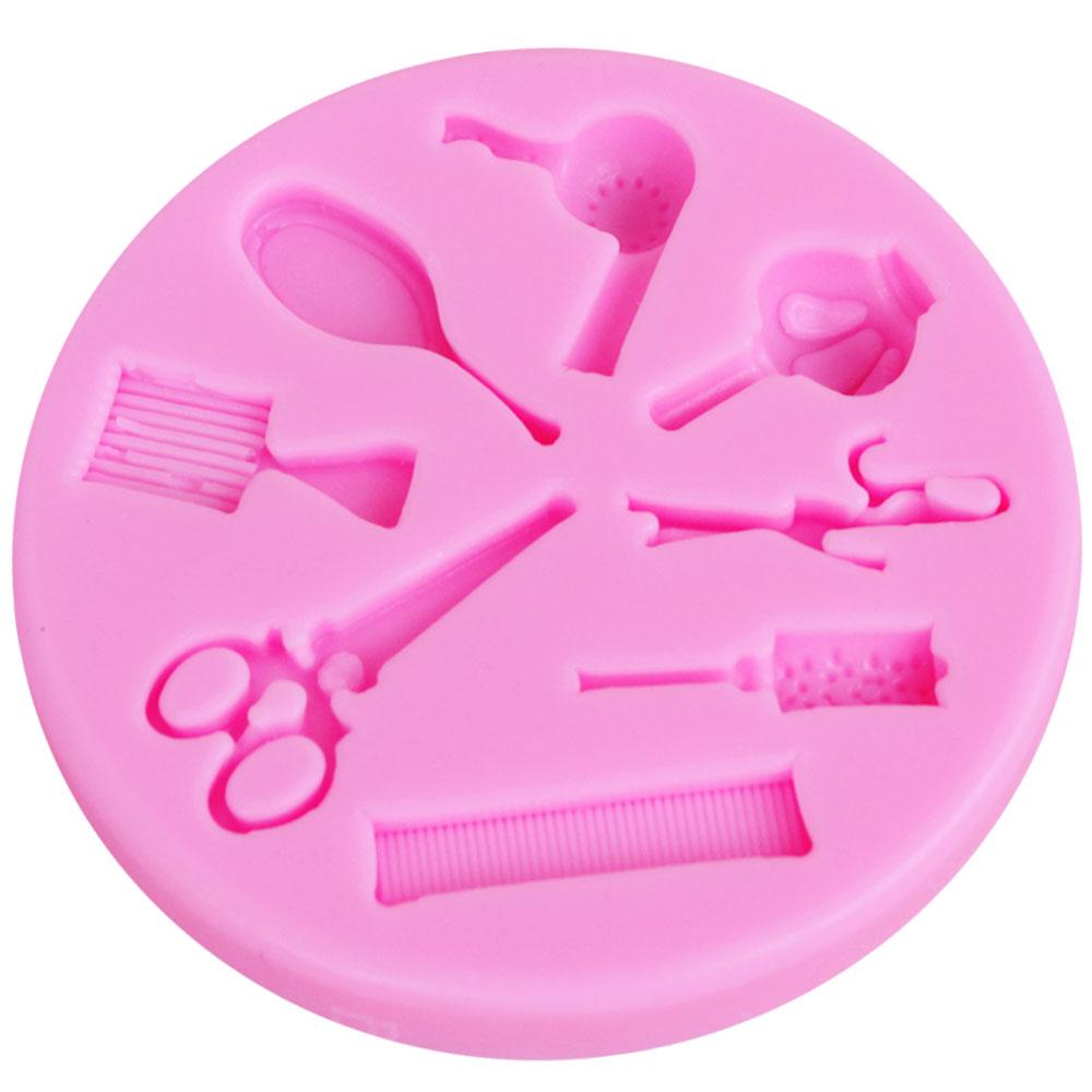 

Инструмент для парикмахера Зеркало для макияжа Расческа Фен Силиконовая форма Инструмент для украшения торта из шоколада Формы для конфет из мастики