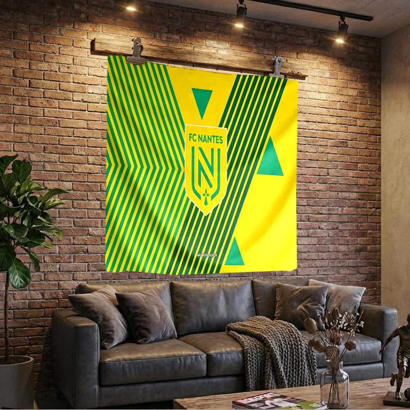 1PC Fc Nantes Crest Design Tapestry, Unique Design Tapestry, Wall Decor for Bedroom,Livingroom, Playroom,Heartwarming Fan Holiday Gifts